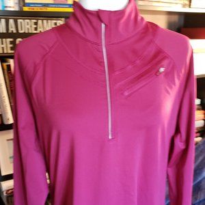 Lucy XL Pink Running Top with Thumbholes